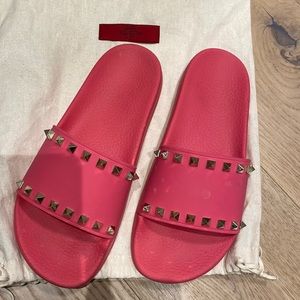 Valentino Rockstud Pool Slides